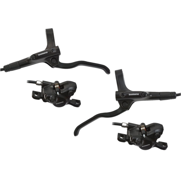 Shimano hydraulisches Scheibenbremsen-Set MT200 vorne und hinten – ohne Bremsscheibe – schwarz