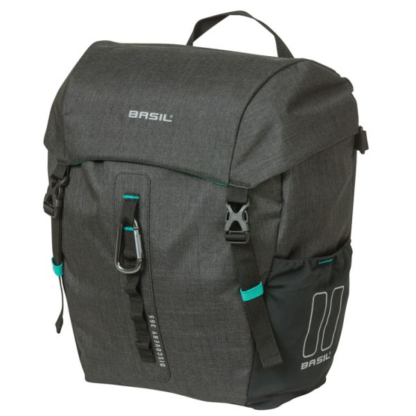 Basil Einzeltasche Discovery 365D M Mik 9L 12 x 25 x 33 cm – Schwarz