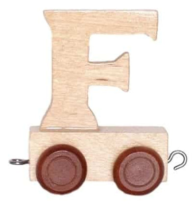 Bongers Spielzeug Holzbrief F mit Rädern 6 cm hoch