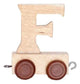 Bongers Spielzeug Holzbrief F mit Rädern 6 cm hoch