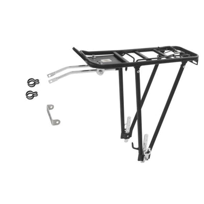 M-Wave Gepäckregal Universal, schwarzes Aluminium 26 28 Zoll (Hanging-Paket)