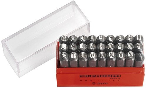 Facom 292a Satz mit 26 Stanzbuchstaben 8 mm – 292a.8