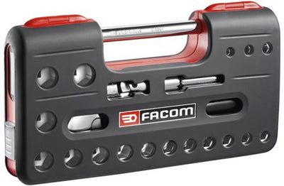 FACOM Compact 3 8 Steckschlüsselsatz 6-seitig, mit Ratsche mit staubdichtem Kopf