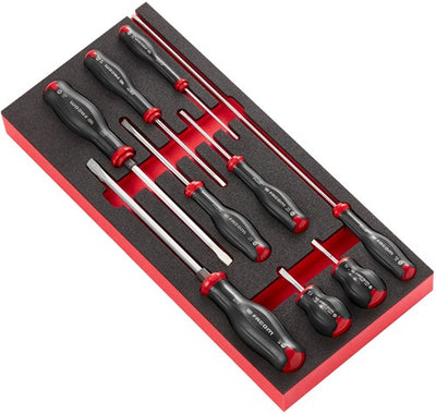 Facom-Schaumstoffmodul mit 9 protwist®-Schraubendrehern – modm.at4pb