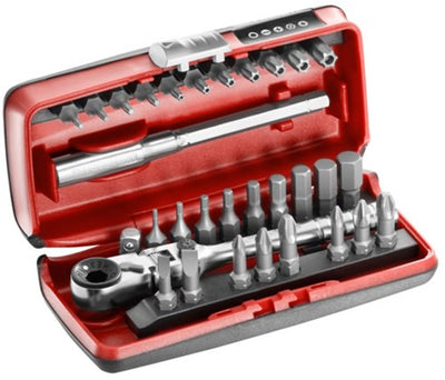 Facom Set 1 4'' mit Ratsche mit 180° Flexib. Kopf, 31 Stück