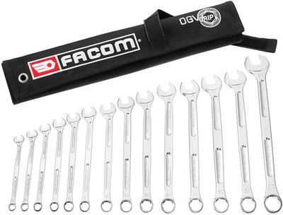 Facom-Komposition aus 14 OGV Grip XL-Kombinationsschlüsseln in einem Kit – 441.jv14grppb