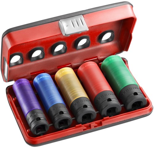 FACOM-Set mit 5 Aluminium-Buchsen 15 mm – 22 mm in Dbox – NSI.5LPB