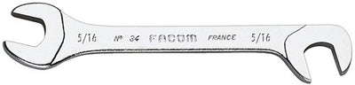 Facom Mikromechanik-Gabelschlüssel, Backen 15° und 75° gebogen 13 32' - 34,13 32