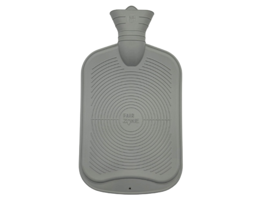 Fairzone Natural Gummi heißer Wasserkrug - FSC - 2L - Grau