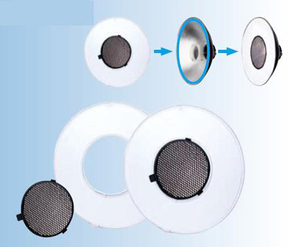 Falcon Eyes Diffusor + Gitter CDH-68-3 für SR-68T
