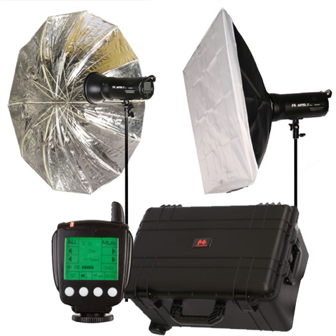 Falcon Eyes Studioblitz-Set Satel Two Kit mit Akku für Nikon