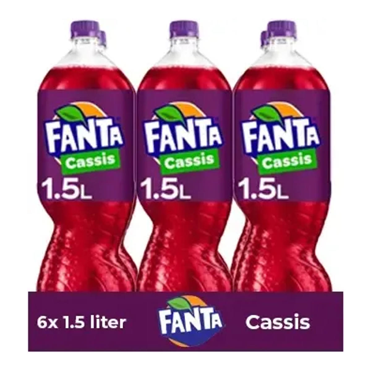 Fanta Cassis Pet-Flasche (6x 1,5 Liter)