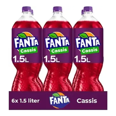 Fanta Cassis Pet-Flasche (6x 1,5 Liter)
