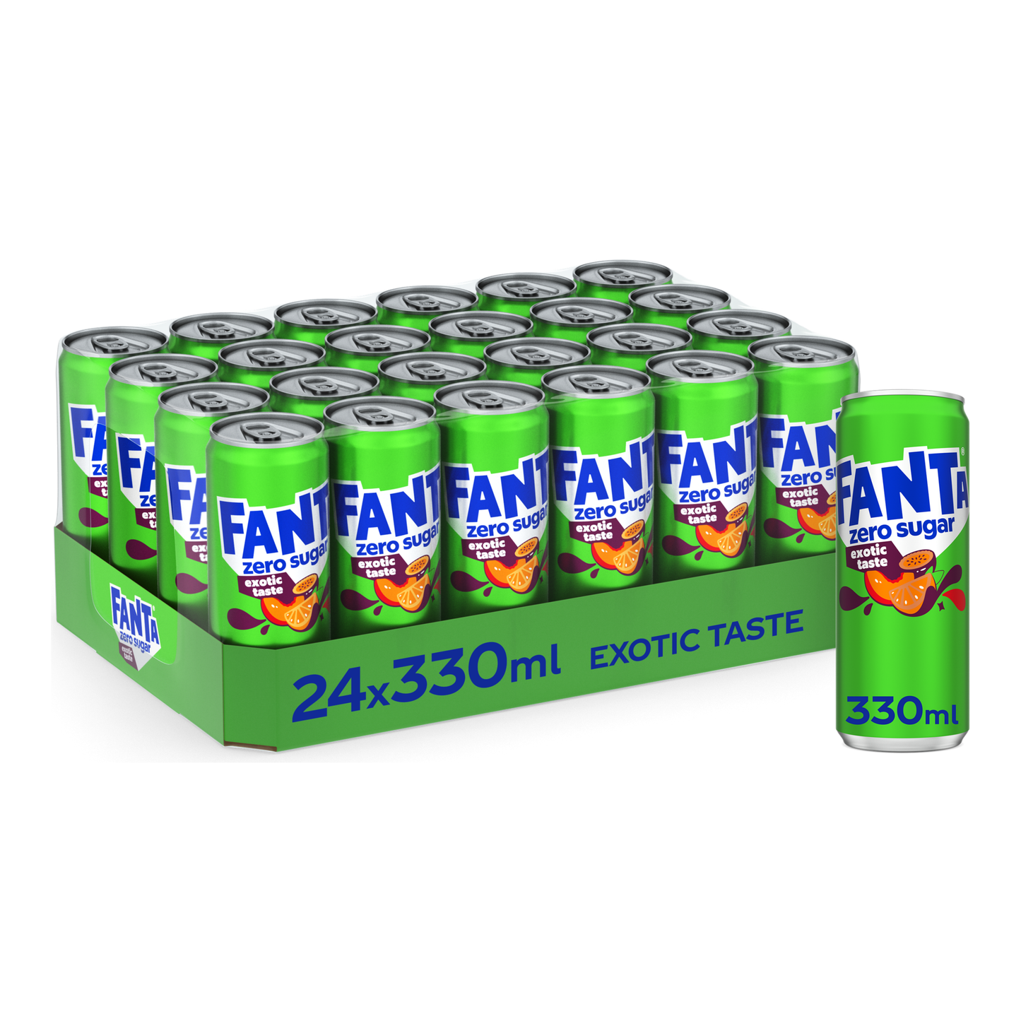 Fanta exotisch ohne Zucker Dose (24x 33cl)
