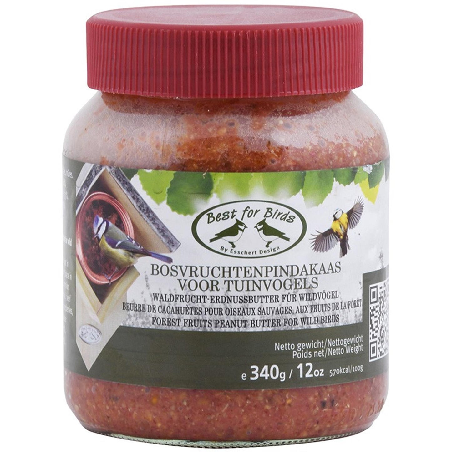 Esschert Design Vogelfutter Waldfrucht Erdnussbutter 340gr