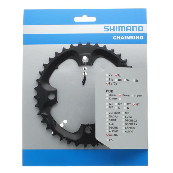 Shimano fc-m361 Kettenblatt 38t 104mm 7-8fach schwarz
