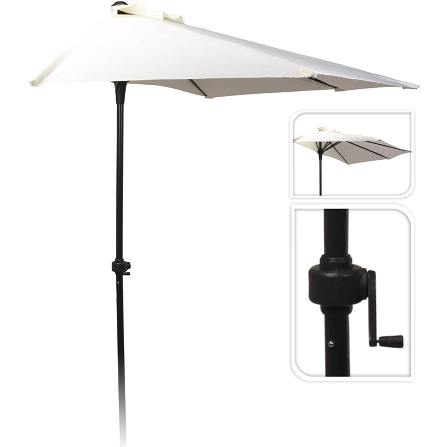 Pro Gartenschirm halbrund ø250cm