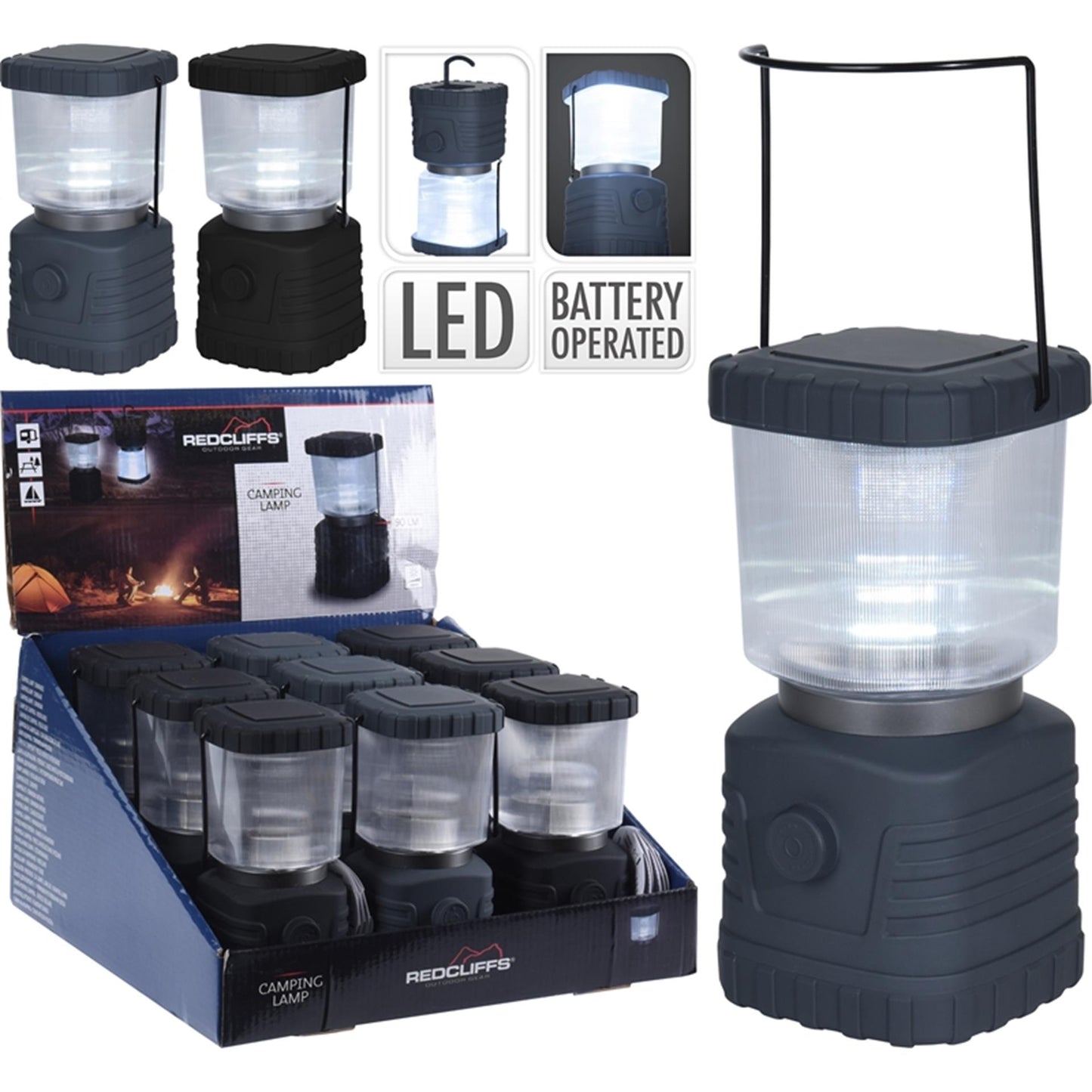 Redcliffs Campinglampe 16 cm 2 Assorti