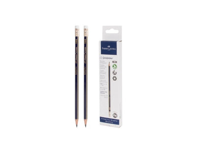 Känguru-Bleistift FC Goldfaber HB mit Radiergummi 12 Stück