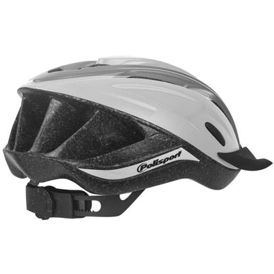 Polisportfahrt in Fahrradhelm M 54-58 cm Weiß grau