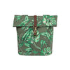 Basil Ever-Green Doppel-Fahrradtasche, recyceltes PET, wasserabweisender Faltverschluss, veganes Leder, 28-32L, Thymiangrün