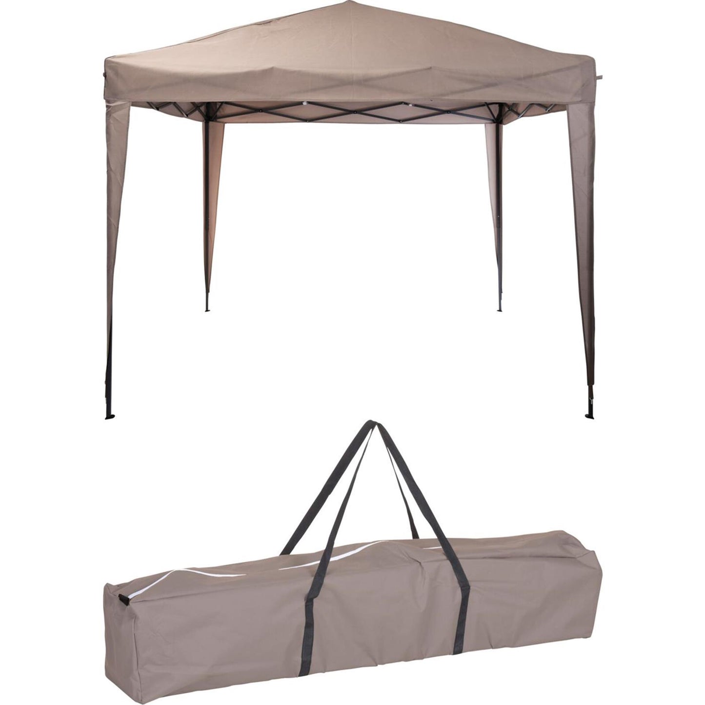 Partyzelt faltbar 300xh250cm taupe