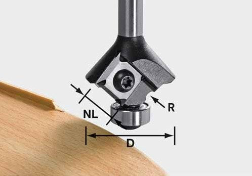 Festool Zubehör Drehmesser Rundfräser HW S8 HW R1 D28 KL12.7OFK - 499811