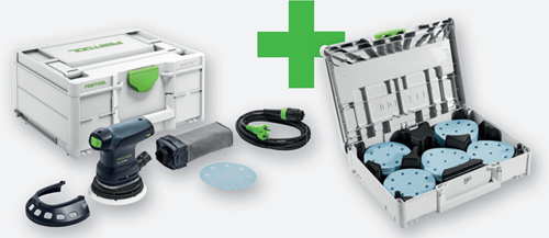 Festool ets 125 req gr sys p Exzenterschleifer | mit gefülltem Granat-Schleifpapier Systainer 3 - 578202