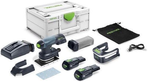 Festool RTSC 400 3.0 i-plus | Akku Exzenterschleifer 18V im Systainer (2x 3,0Ah Akku + TCL 6 Schnellladegerät) - 578931