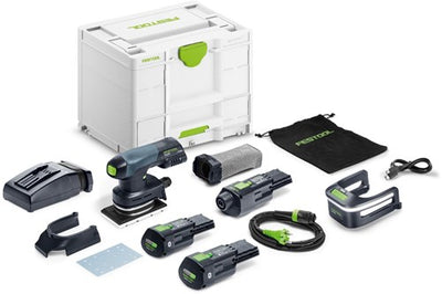 Festool RTSC 400 3.0 i-Set | Akku Exzenterschleifer 18V im Systainer (2x 3,0Ah Akku + TCL 6 Schnellladegerät) - 578934