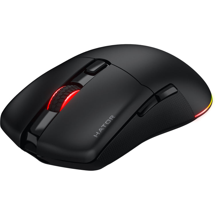 Hator Pulsar 3 kabellose Gaming-Maus (schwarz, 400–11.000 dpi, RGB, 2,4 GHz Bluetooth 5.1 USB)