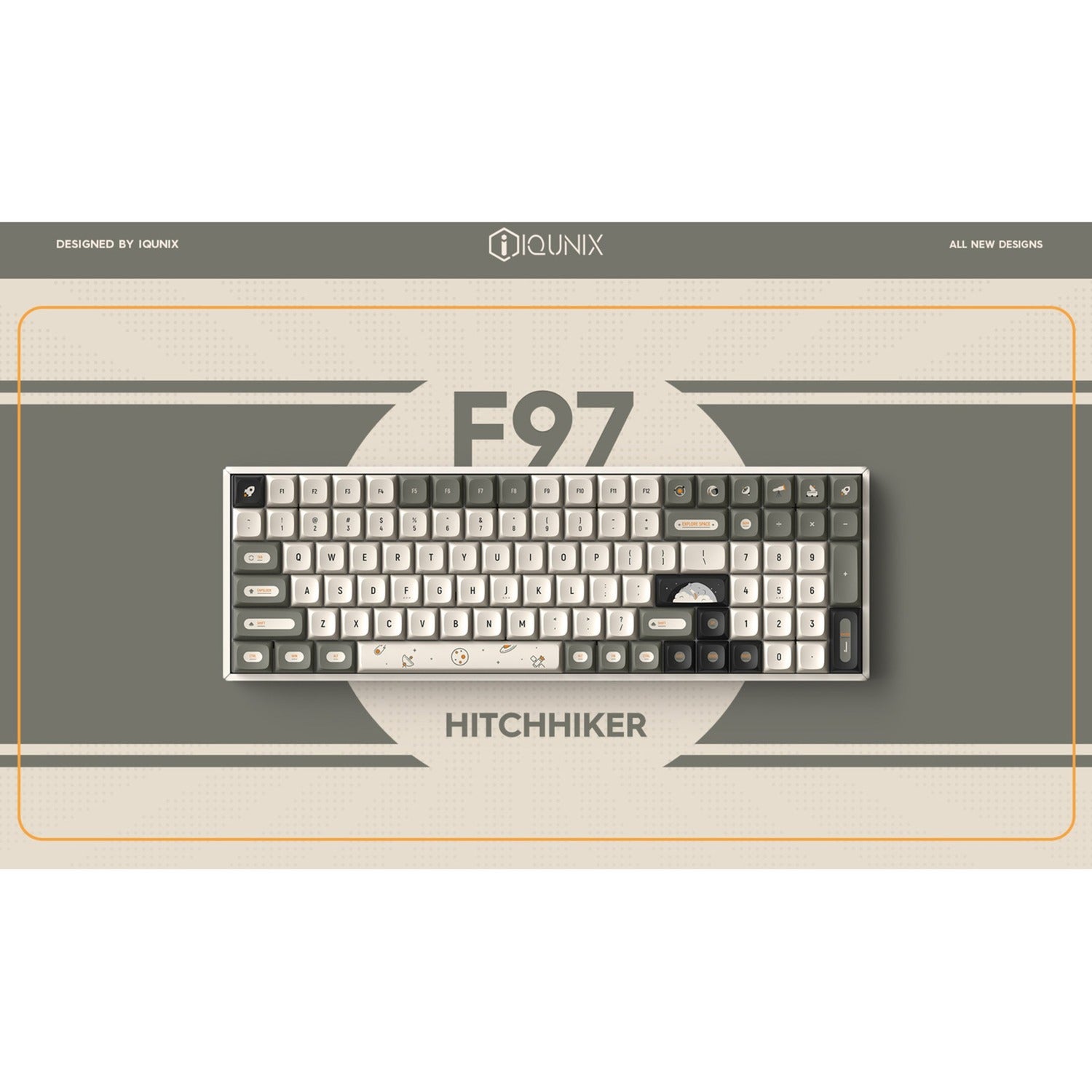 Iqunix F97 Hitchhiker Wireless mechanischer Tastatur