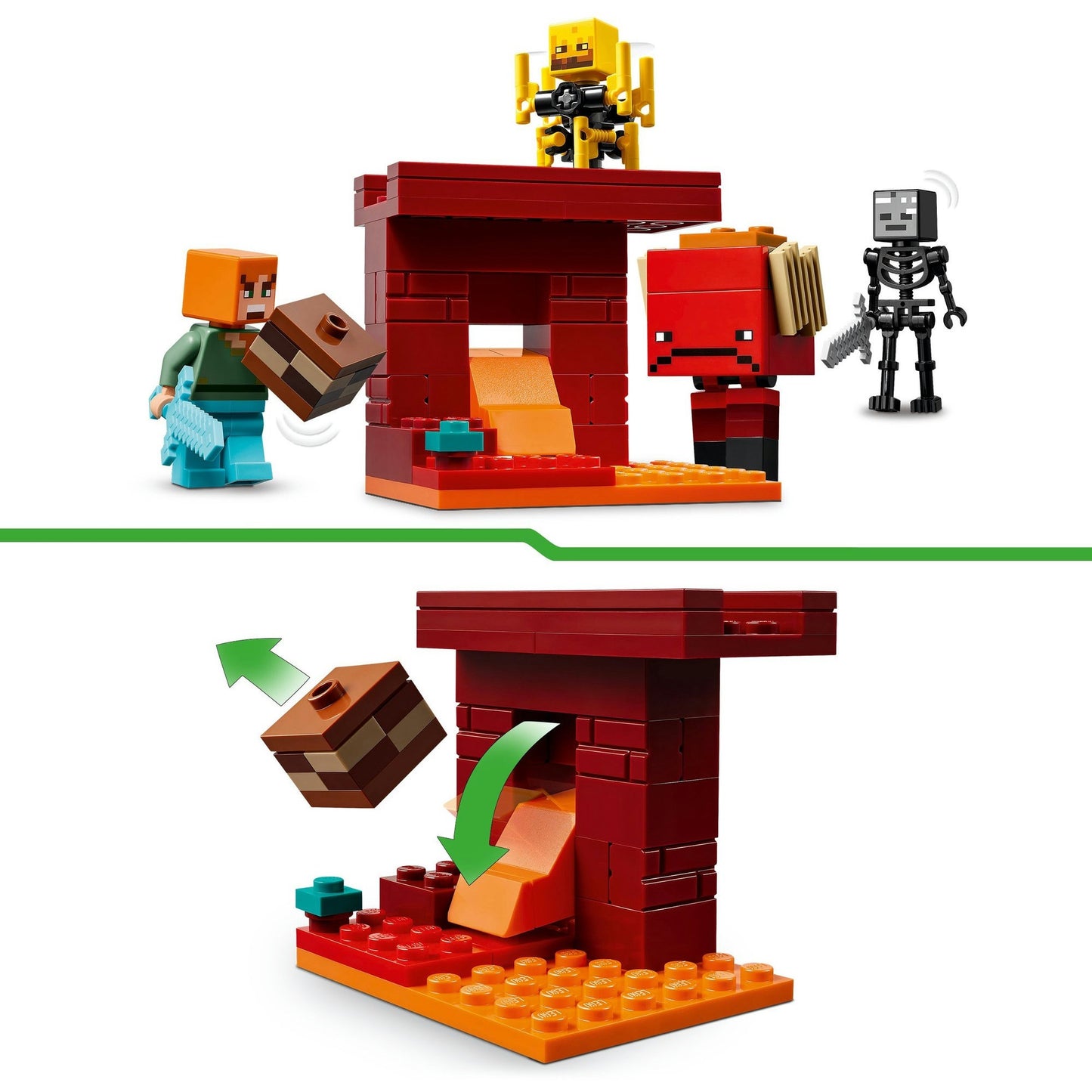 LEGO LEGO Minecraft 21266 Die Lava reitet im Nether