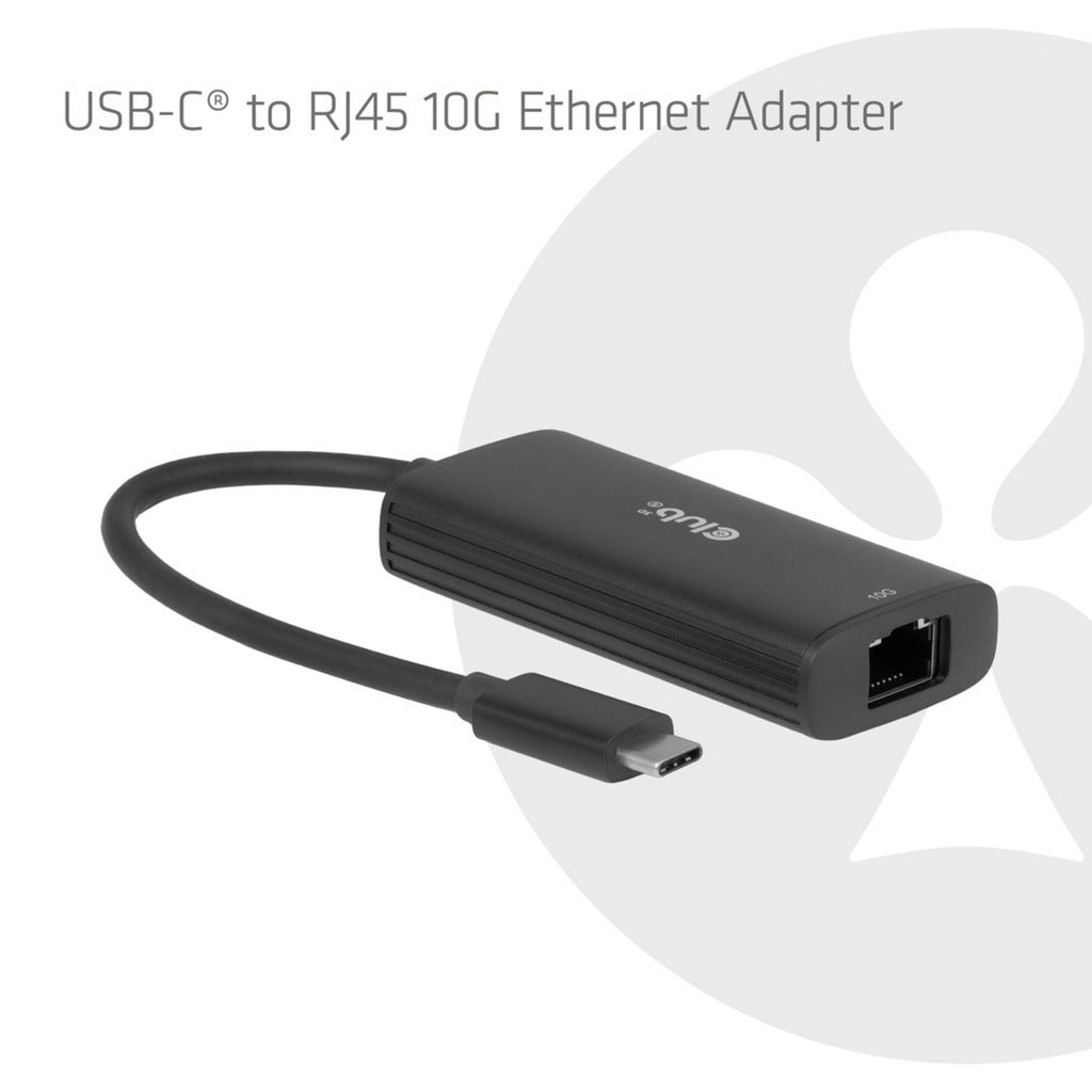 Club 3D CAC-2531 USB-C auf RJ45 10G Ethernet-Adapter (schwarz)