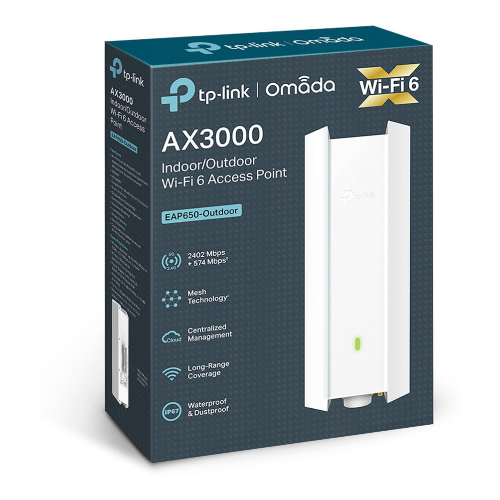 Tp-Link Omada EAP650-Outdoor Ax3000 WLAN 6 Access Point (weiß, PoE)