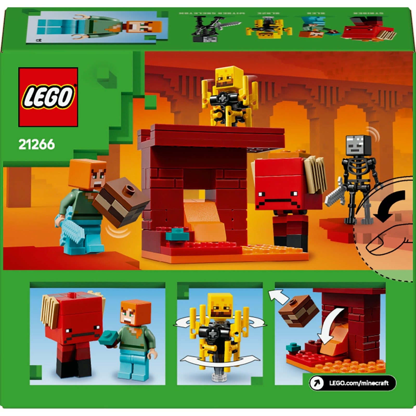 LEGO LEGO Minecraft 21266 Die Lava reitet im Nether