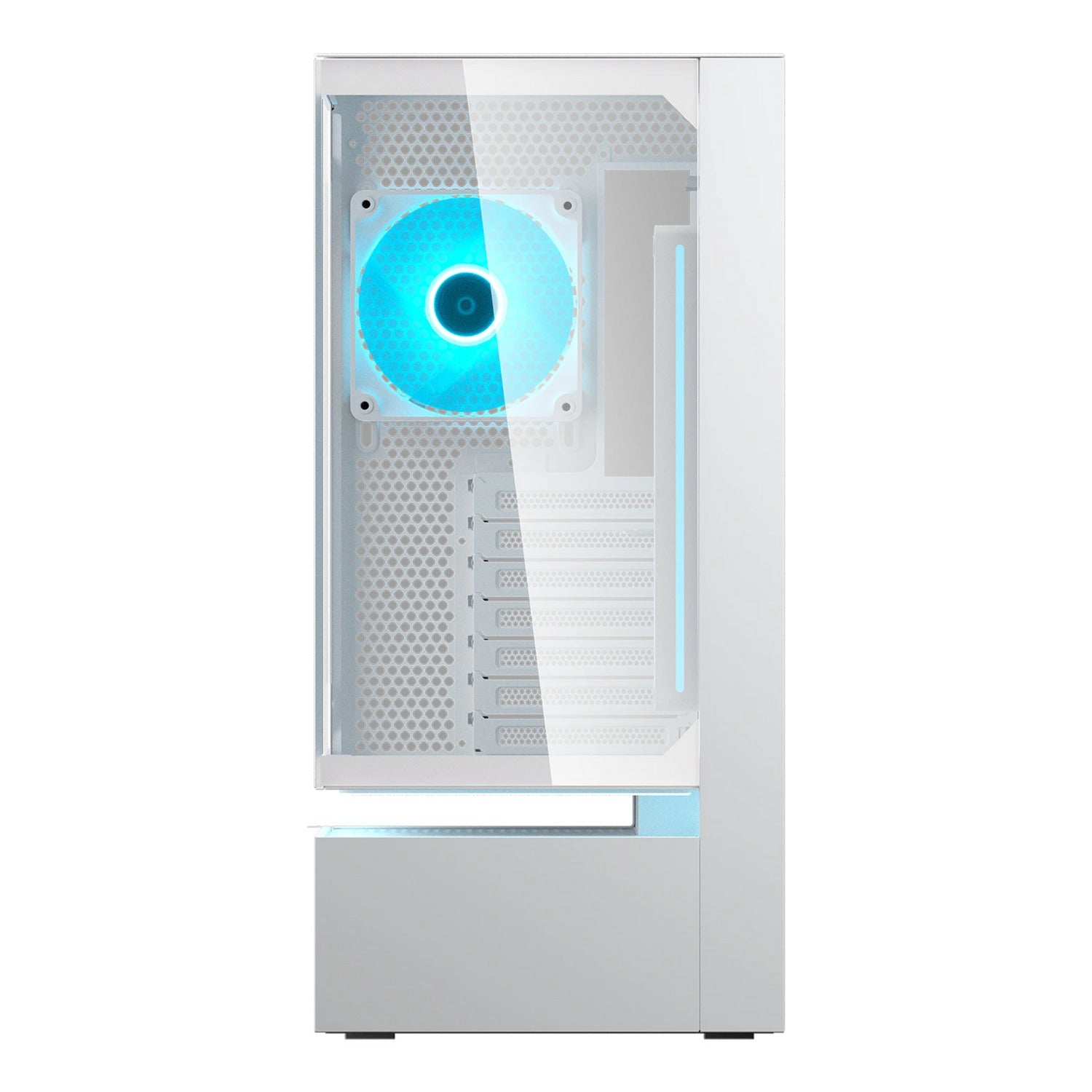 Cougar cfv235 Midi-Tower-Gehäuse (weiß | 2x USB-A | 1x USB-C | RGB | gehärtetes Glas)
