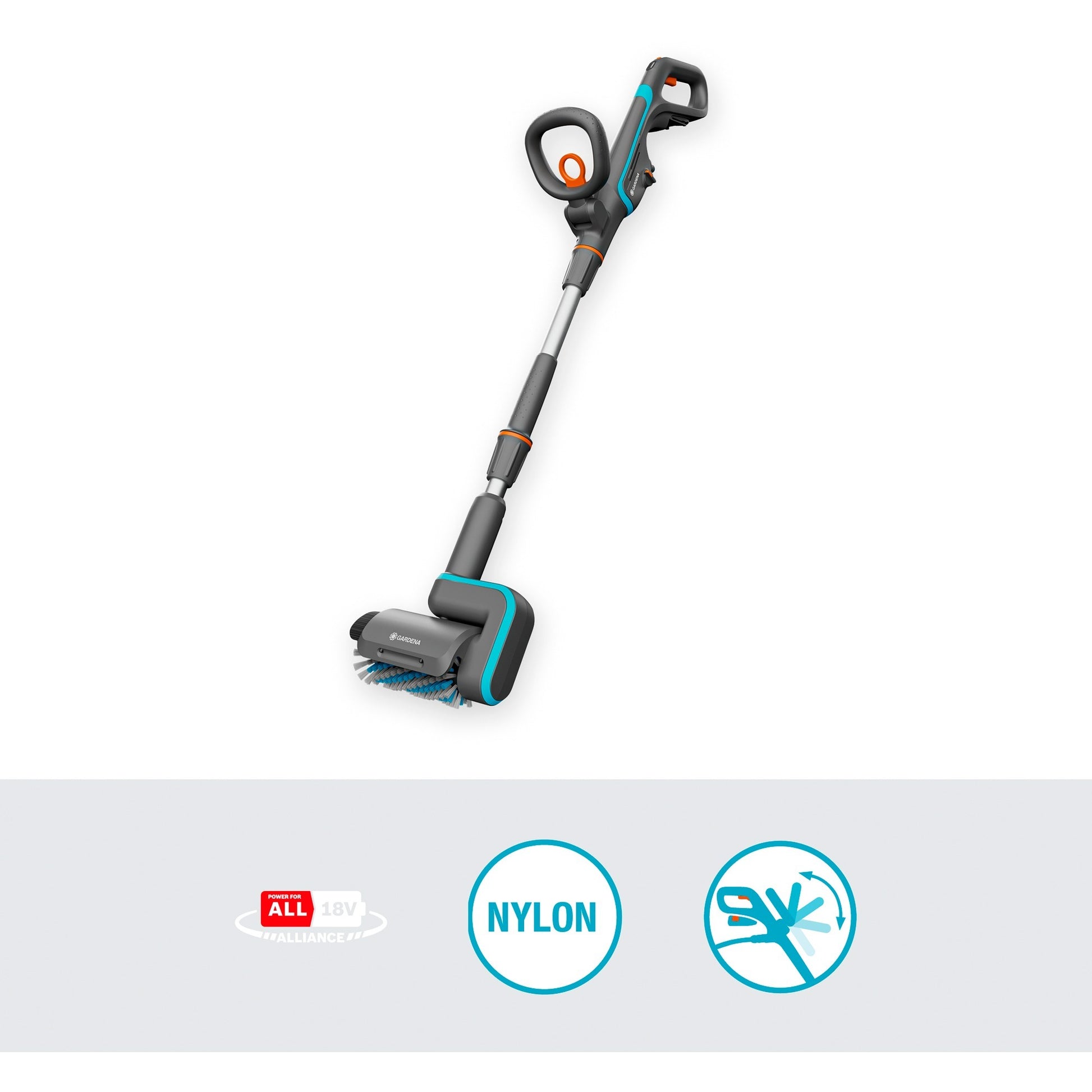 Gardena Aquabrush Patio 18V P4A Solo Batterie Multi-Cleaner