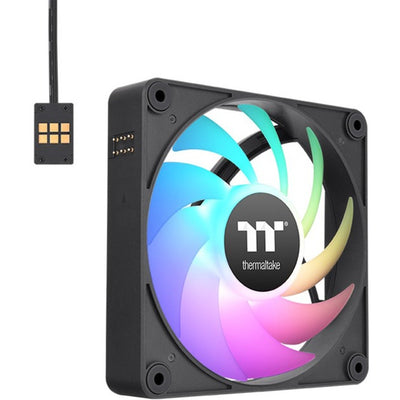 Thermaltake CT120 EX ArGB Sync PC-Lüfter (3-Lüfter-Pack) Gehäuselüfter (schwarz, 3 Stück, 120 x 120 x 25 mm, PWM)