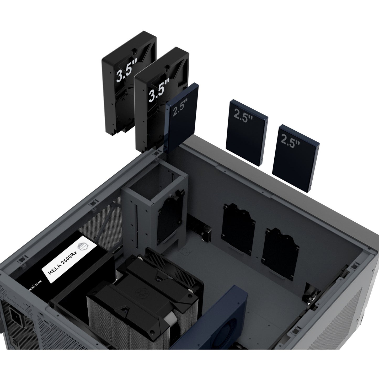 Silverstone Crown 04 HTPC-Gehäuse (dunkelgrau | 4x USB-A | 1x USB-C)