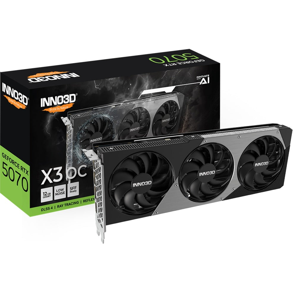 Inno3d N50703-12D7X-195064L GeForce RTX 5070 x3 OC, 12 GB, GDDR7, 192-Bit, 28 Gbit / s, 672 GB S., 650W