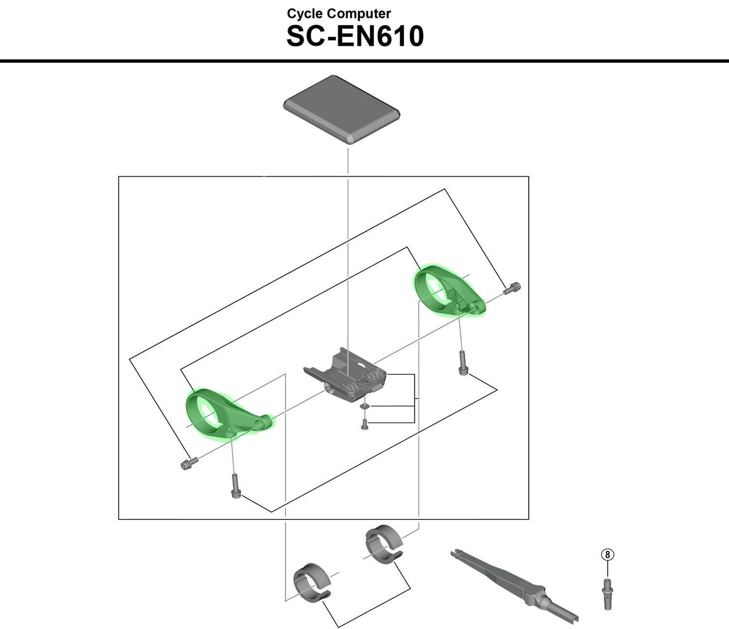 Shimano Klemme für Steps SC-EN610 Displayhalter