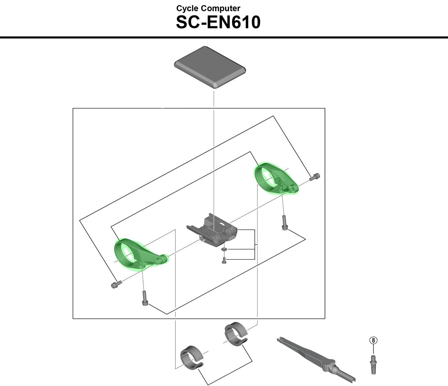 Shimano Klemme für Steps SC-EN610 Displayhalter
