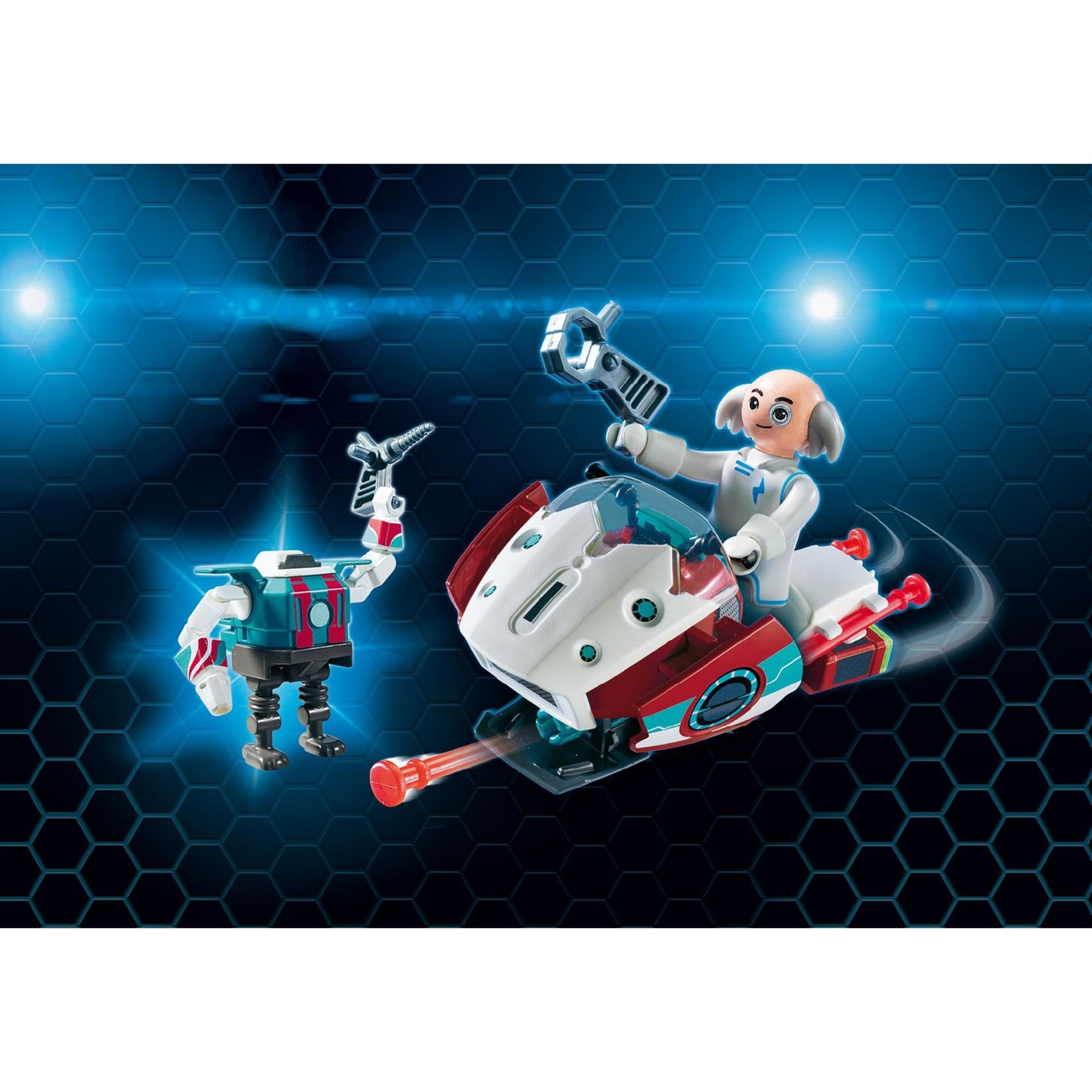 Playmobil Super 4 SkyJet mit Dr. X Roboter