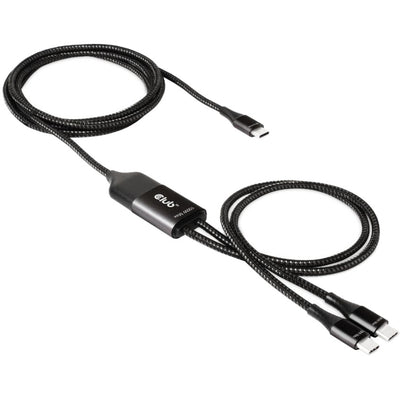 Club 3D USB Typ-C, Y Ladekabel zu 2x USB Typ-C