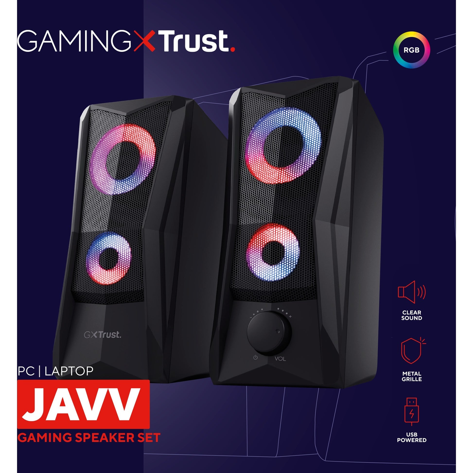Vertrauen Sie GXT 606 JAVV RGB Leuchtet 2.0 Lautsprecher Set