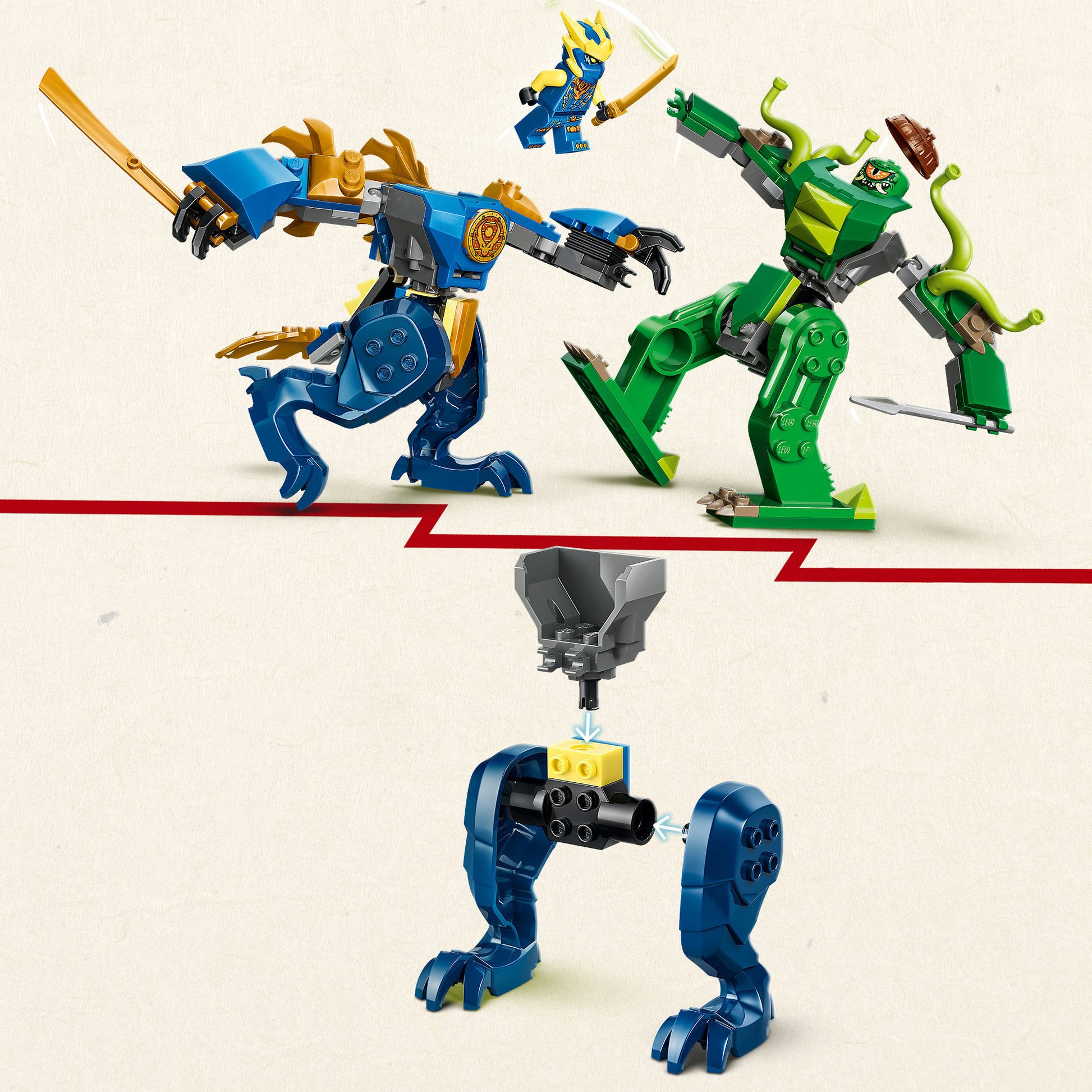 Lego Ninjago 71853 Jays Drachen-Mech-Kampf