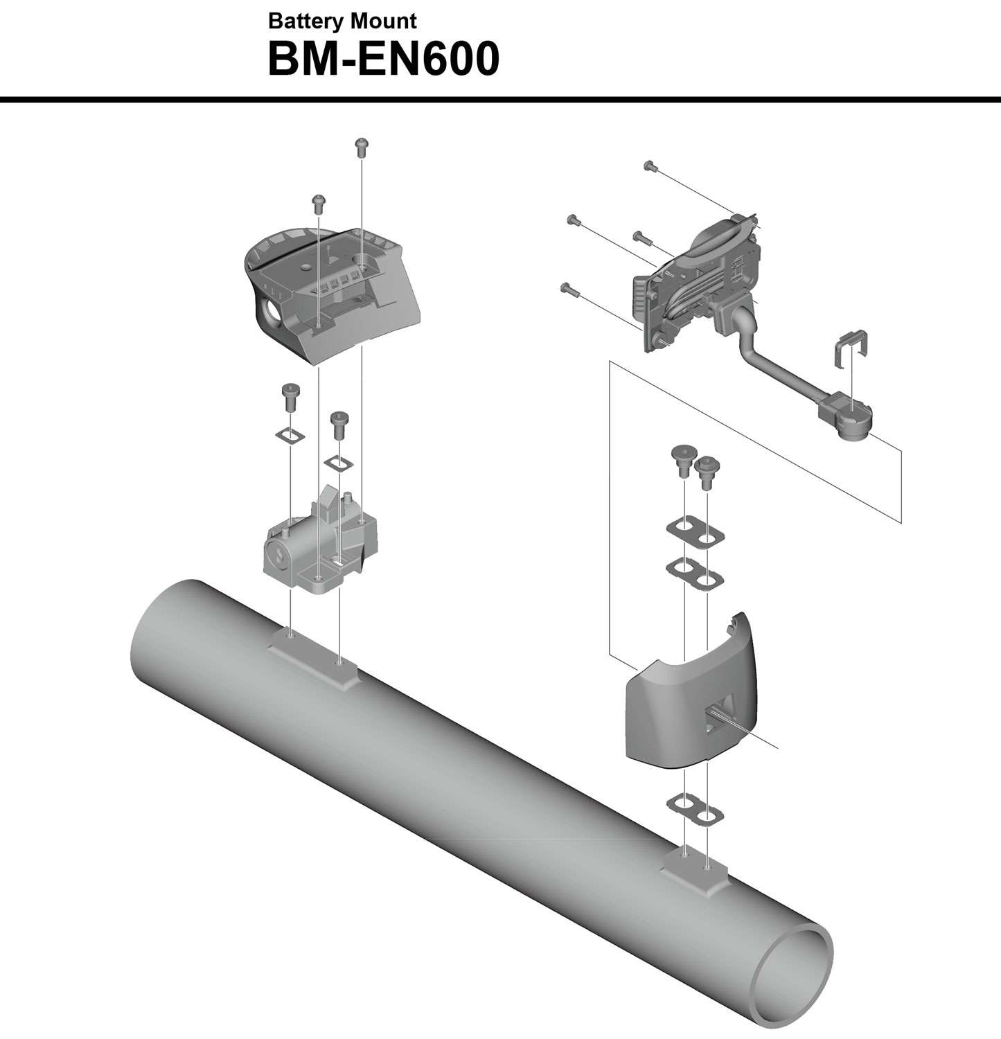 Shimano Steps BM-EN600 Akkuhalterung für Unterrohr