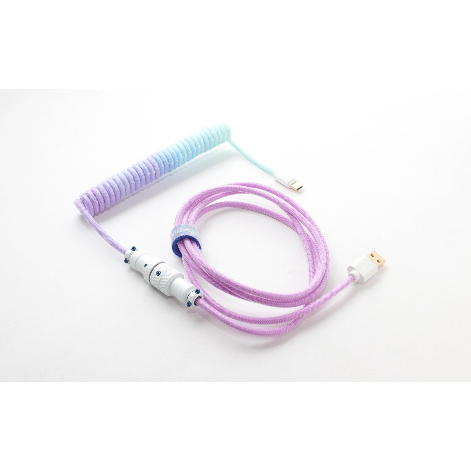 Ducky Spiralkabel V2 Azurblau