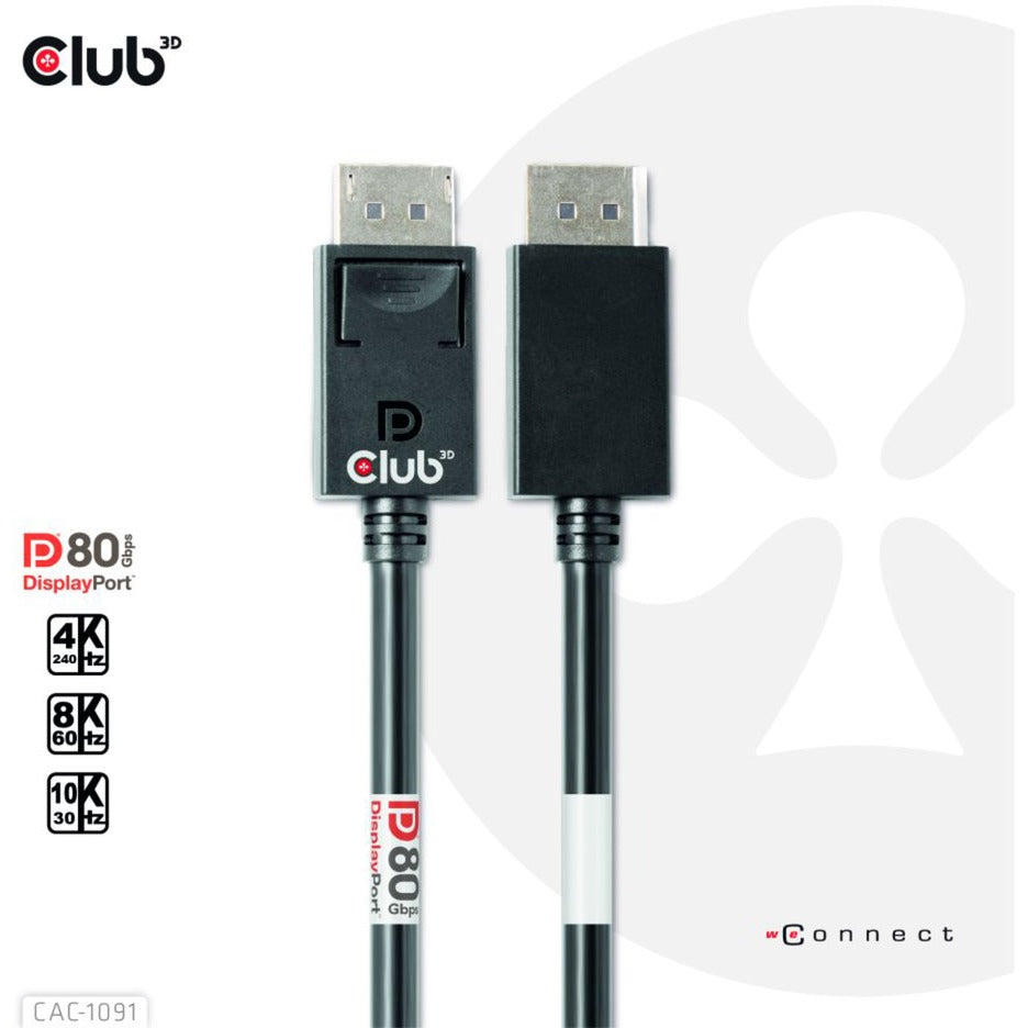 Club 3D DisplayPort 2.1 BI-Direktional VESA DP80 Zertifiziert